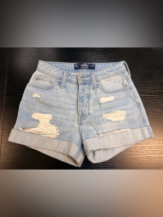 Hollister Pants - Hollister Light Blue Ripped Denim Shorts